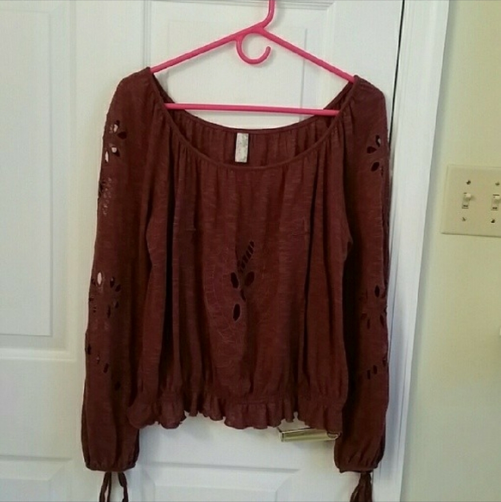 Free People Long-Sleeved Boho Top